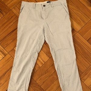 Gap blue and white striped pants, size 8